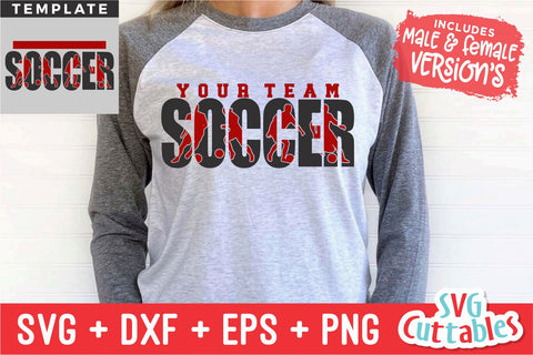 Soccer Template svg Cut File - Soccer svg - Soccer Team - Soccer Template 0024 - svg - eps - dxf - png - Silhouette - Cricut - Digital File SVG Svg Cuttables 