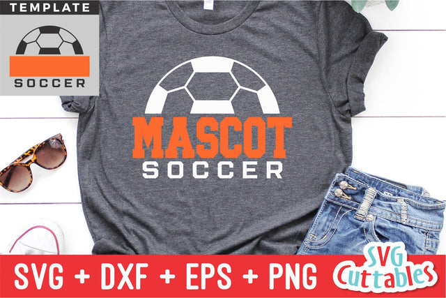 Soccer Template svg Cut File - Soccer svg - Soccer Team - Soccer Template 0028 - svg - eps - dxf - png - Silhouette - Cricut - Digital File SVG Svg Cuttables 