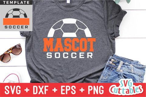 Soccer Template svg Cut File - Soccer svg - Soccer Team - Soccer Template 0028 - svg - eps - dxf - png - Silhouette - Cricut - Digital File SVG Svg Cuttables 