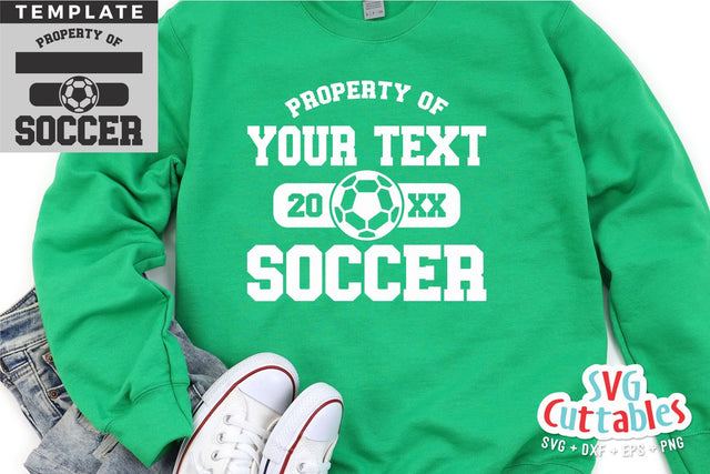 Soccer Template svg Cut File - Soccer svg - Soccer Team - Soccer Template 0044 - svg - eps - dxf - png - Silhouette - Cricut - Digital File SVG Svg Cuttables 