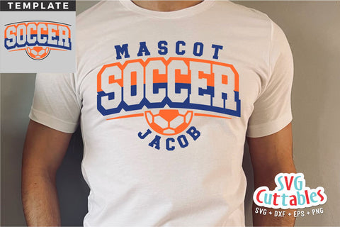 Soccer Template svg Cut File - Soccer svg - Soccer Team - Soccer Template 0046 - svg - eps - dxf - png - Silhouette - Cricut - Digital File SVG Svg Cuttables 