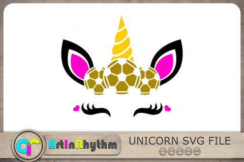 Soccer Unicorn Svg, Unicorn Svg, Unicorn Face Svg SVG Artinrhythm shop 