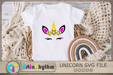 Soccer Unicorn Svg, Unicorn Svg, Unicorn Face Svg SVG Artinrhythm shop 