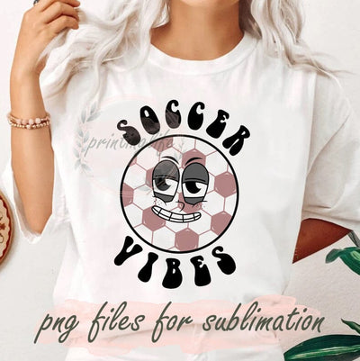 Soccer Vibes Png, Retro Smile Soccer Vibes Png, Vintage Groovy Soccer Vibes Png, Sport Png, Vintage, Distressed, Digital Download Sublimation PrintingLife 