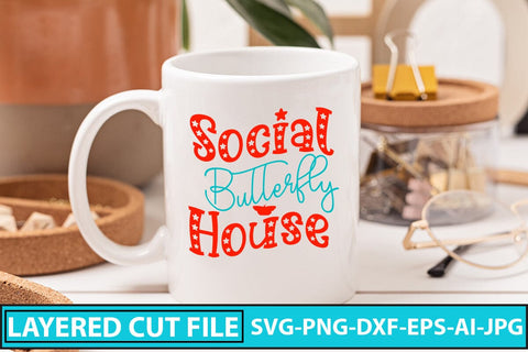 Social Butterfly House SVG Cut File SVG Syaman 
