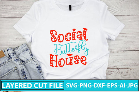 Social Butterfly House SVG Cut File SVG Syaman 