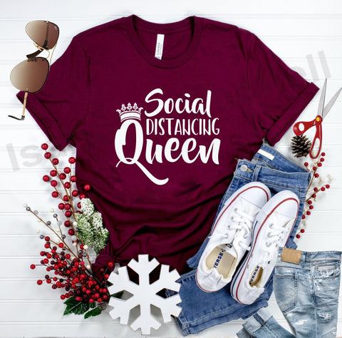 Social distancing queen svg, social distancing t shirt svg, cut files, covid t shirt svg, covid 19 svg, health awareness svg SVG Isabella Machell 