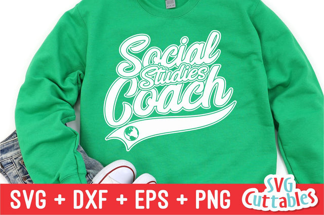 Social Studies Coach svg - Occupation - Swoosh - svg - dxf - eps - png - Cut File - Silhouette - Cricut - Digital Download SVG Svg Cuttables 