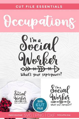 Social worker svg, a whats your superpower or super power svg for Cricut and Silhouette machines SVG SVG Cut File 