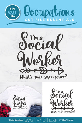 Social worker svg, a whats your superpower or super power svg for Cricut and Silhouette machines SVG SVG Cut File 
