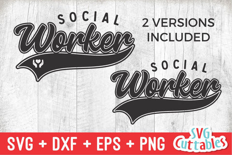 Social Worker svg - Cut File - Occupation - Swoosh - svg - dxf - eps - png - Cut File - Silhouette - Cricut - Digital Download SVG Svg Cuttables 