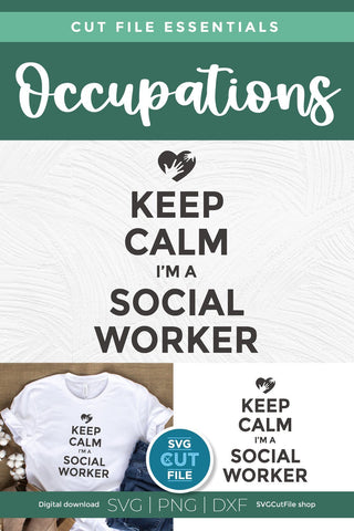Social worker svg, keep calm svg, social work svg, social services gift idea svg, school social worker svg, social worker gift svg dxf SVG SVG Cut File 