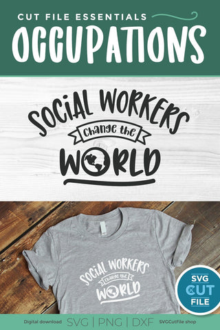 Social worker svg, social work svg, change the world social worker gift svg, love social work, social worker, social worker gift svg dxf png SVG SVG Cut File 