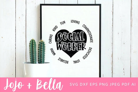 Social Worker Svg, Social Work, Svg, Cricut, Svg designs, Essential Worker Svg, Svg Files For Cricut, Sublimation Designs Downloads SVG Jojo&Bella 