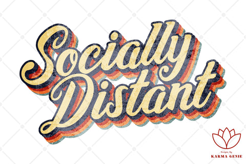 Socially Distant - Introvert SVG Graphic Design Sublimation SVG Karma Genie Graphics 