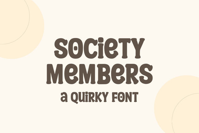 Society Members - a Quirky Font Font nhfonts 