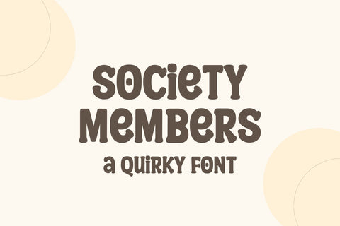 Society Members - a Quirky Font Font nhfonts 
