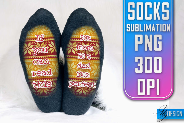 Socks Quotes Sublimation | PNG Design | Family Design Sublimation Fly Design 