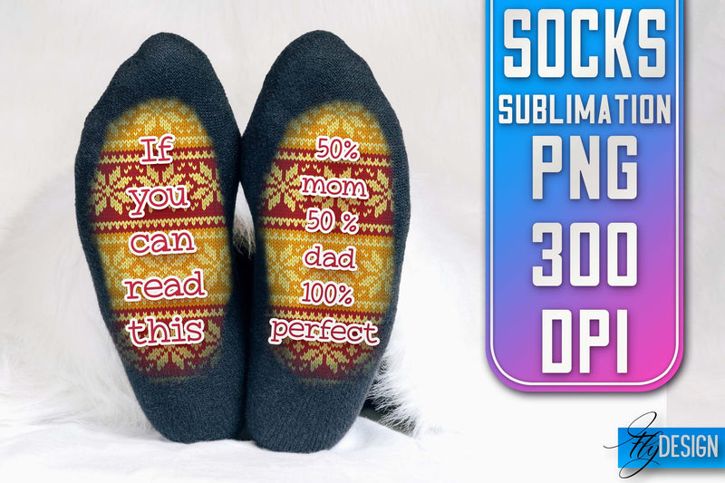 Socks Quotes Sublimation | PNG Design | Family Design Sublimation Fly Design 