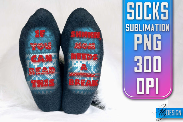 Socks Quotes Sublimation | PNG Design | Family Design Sublimation Fly Design 