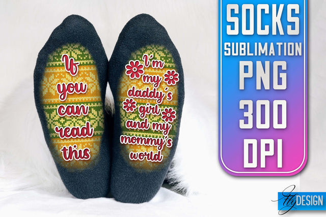 Socks Quotes Sublimation | PNG Design | Family Design Sublimation Fly Design 
