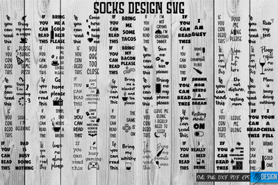 Socks SVG Design Bundle | Funny Quotes SVG Design | Socks Sarcastic Quotes SVG v.1 SVG Fly Design 