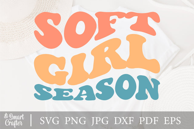 Soft Girl Season svg, wavy style svg, EPS PNG Cricut Instant Download SVG Fauz 