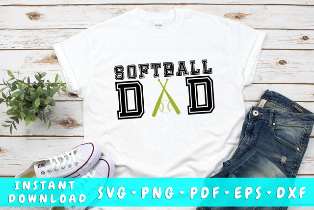 Softball Dad SVG SVG HappyDesignStudio 