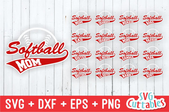 Softball Family SVG Svg Cuttables 