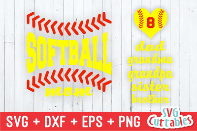 Softball Family SVG Svg Cuttables 