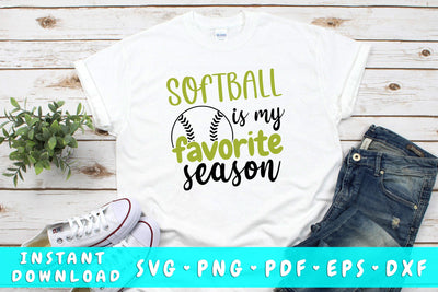Softball Is My Favorite Season SVG SVG HappyDesignStudio 