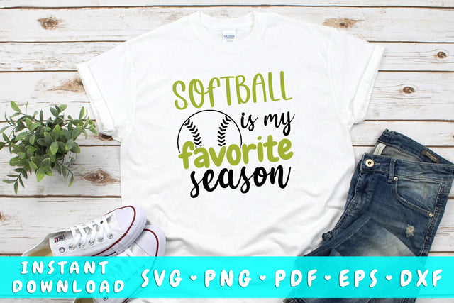 Softball Is My Favorite Season SVG SVG HappyDesignStudio 