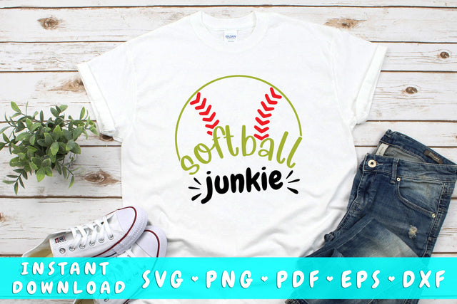 Softball Junkie SVG SVG HappyDesignStudio 