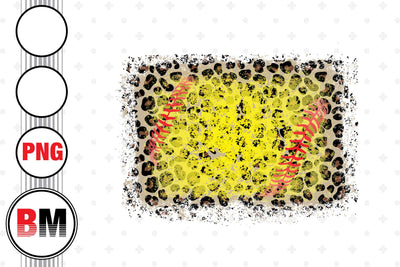 Softball Lace Distressed Leopard PNG Files Sublimation BMDesign 