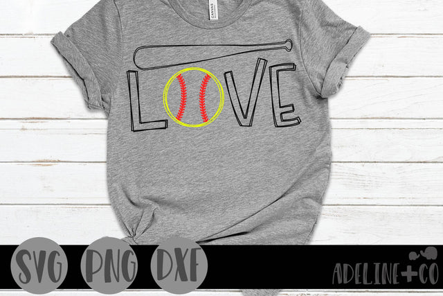 Softball love, sports SVG Adeline&co 