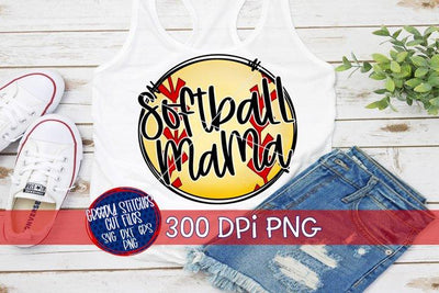 Softball Mama PNG for Sublimation Sublimation Greedy Stitches 