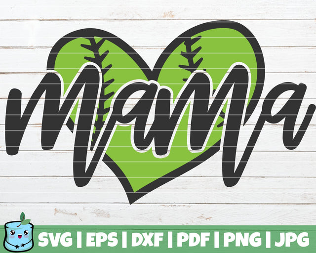 Softball Mama SVG MintyMarshmallows 