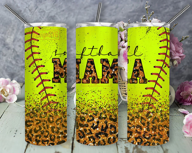 Softball Mama Tumbler, 20oz Skinny Tumbler Sublimation Designs Tumbler for Straight and Tapered PNG File Digital Download, Sublimation Design Tumbler Sublimation DesignSVG 