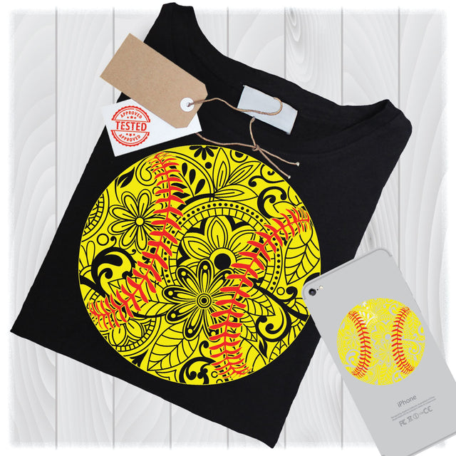 Softball Mandala Svg Files for Cricut | Softball Svg | Zentangle Svg Design Mandala Girl Svg | Mandala Woman Svg | Softball Mom SVG SVG My Sew Cute Boutique 