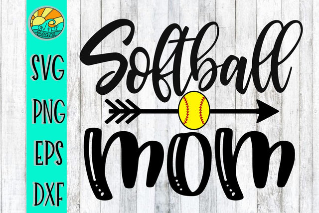 Softball Mom - Arrow - SVG PNG DXF EPS SVG On the Beach Boutique 
