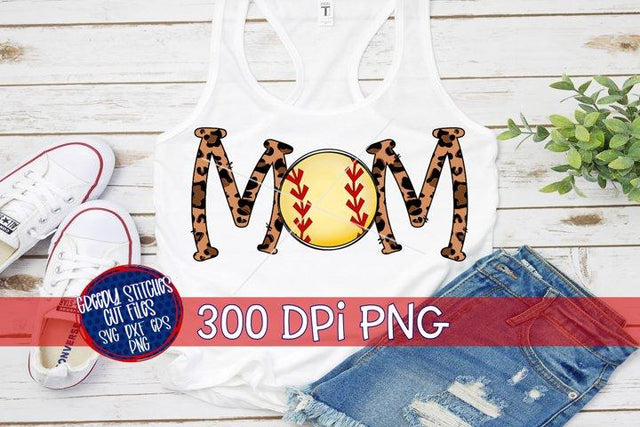 Softball Mom PNG for Sublimation Sublimation Greedy Stitches 