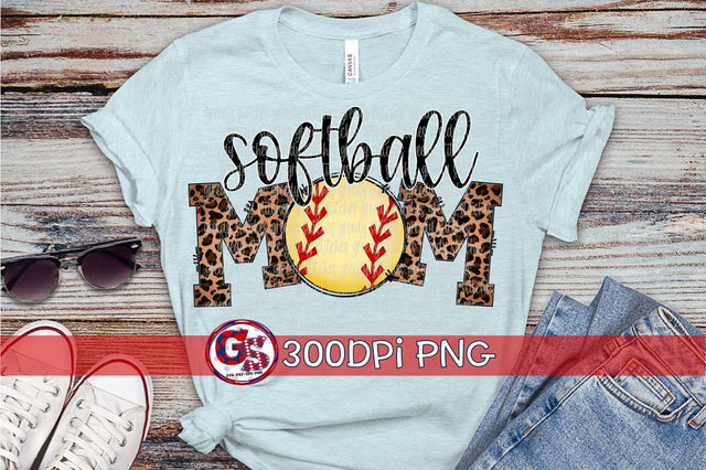 Softball Mom PNG for Sublimation Sublimation Greedy Stitches 