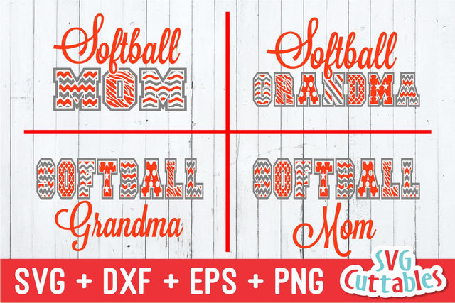 Softball Mom Softball Grandma Pattern SVG Svg Cuttables 