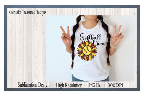 Softball Mom Sunflower, PNG File For Sublimation, Softball Shirt Design, Digital Download, Softball Game Day, Softball Mom Shirt Sublimation Keepsake Treasures Designs LLC. 