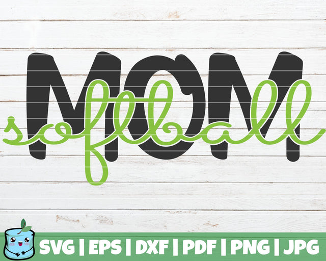 Softball Mom SVG MintyMarshmallows 