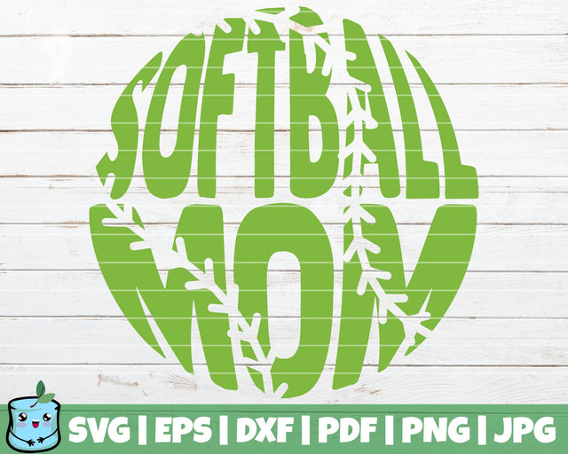 Softball Mom SVG MintyMarshmallows 