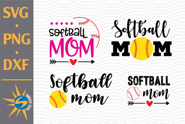 Softball Mom SVG, PNG, DXF Digital Files Include SVG SVGStoreShop 