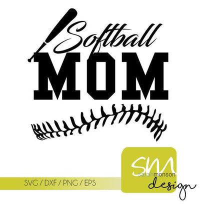 Softball MOM SVG SM Designs 