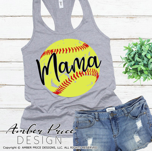 Softball Mom SVG | Softball Mama SVG | Softball SVG PNG DXF | Distressed SVG | Baseball mom boho shirt SVG file | Spring SVG | Amber Price Design SVG Amber Price Design 