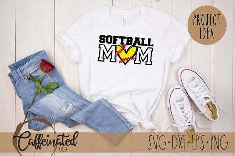 Softball Mom svg SVG Caffeinated SVGs 